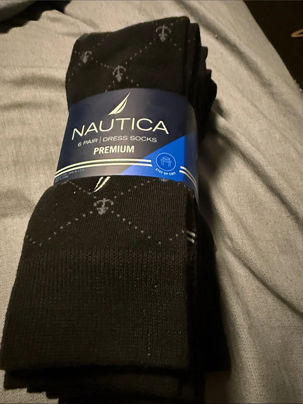 Nautica Black Men's Dress Socks - 6 Pack NWT